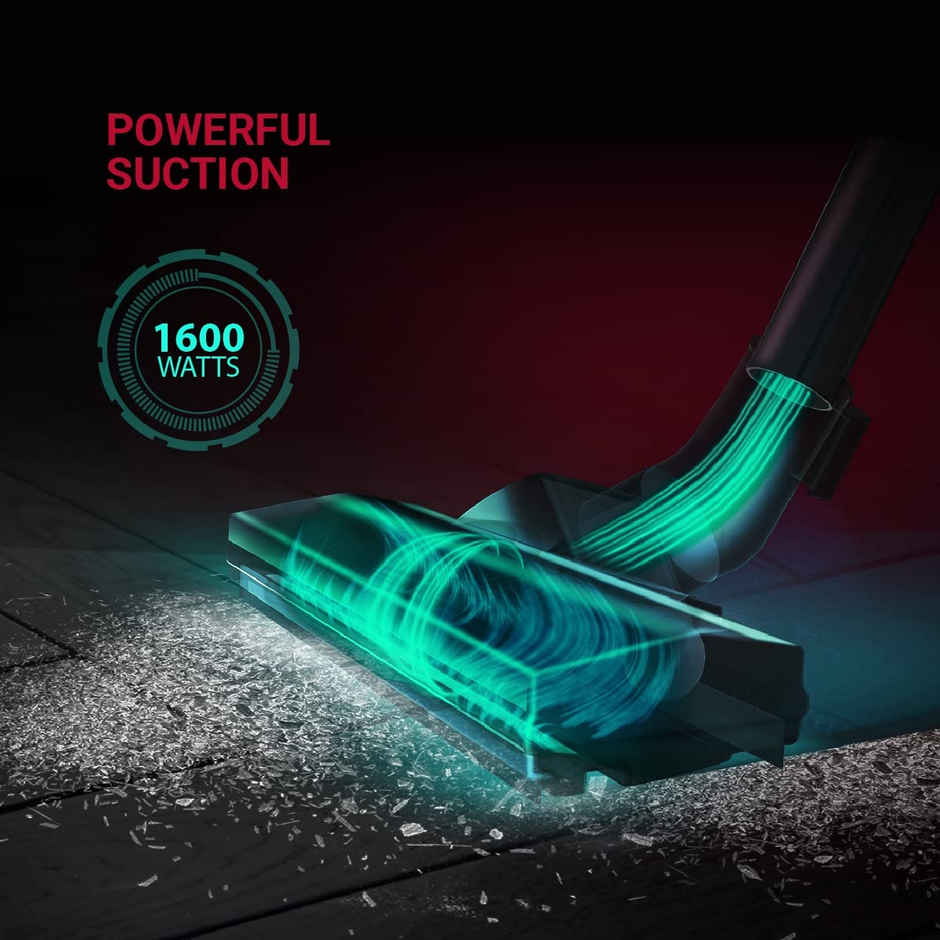 Eureka Forbes Supervac 1600 Watts Powerful Suction,Bagless Vacuum Cleaner (Red)