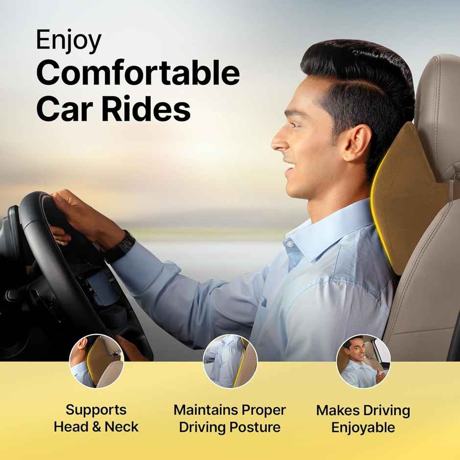 Frido Ultimate Car Neck Rest Pillow - Tan