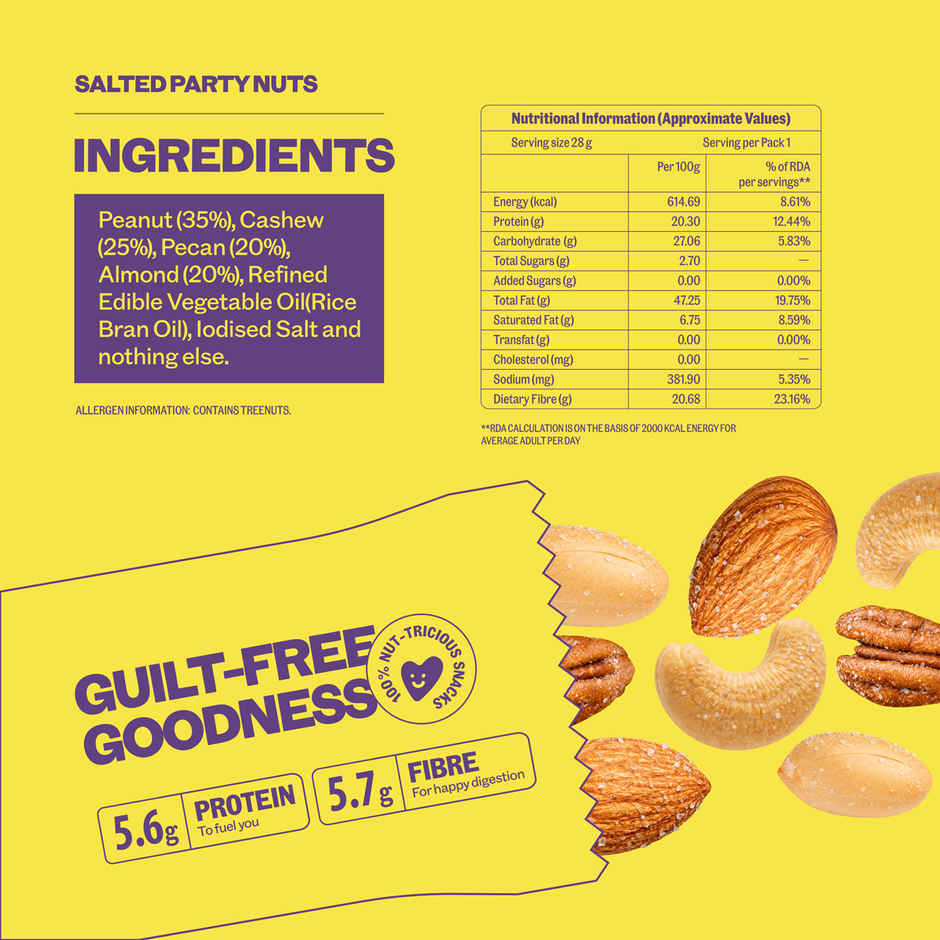 Bolas Salted Party Nuts Mix | Roasted and Salted Dry Fruit Mix