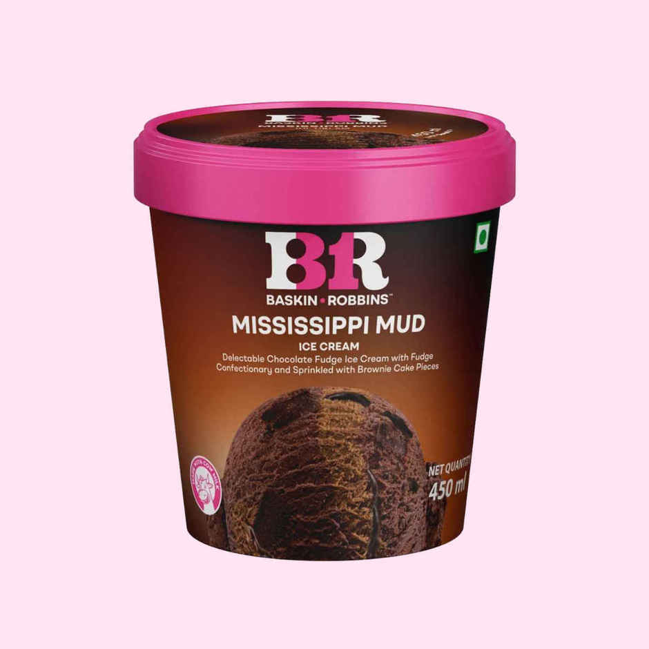 Baskin Robbins Mississippi Mud Ice Cream Tub