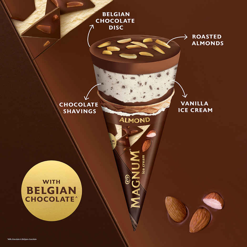 Kwality Wall's Magnum Almond Ice Cream Cone