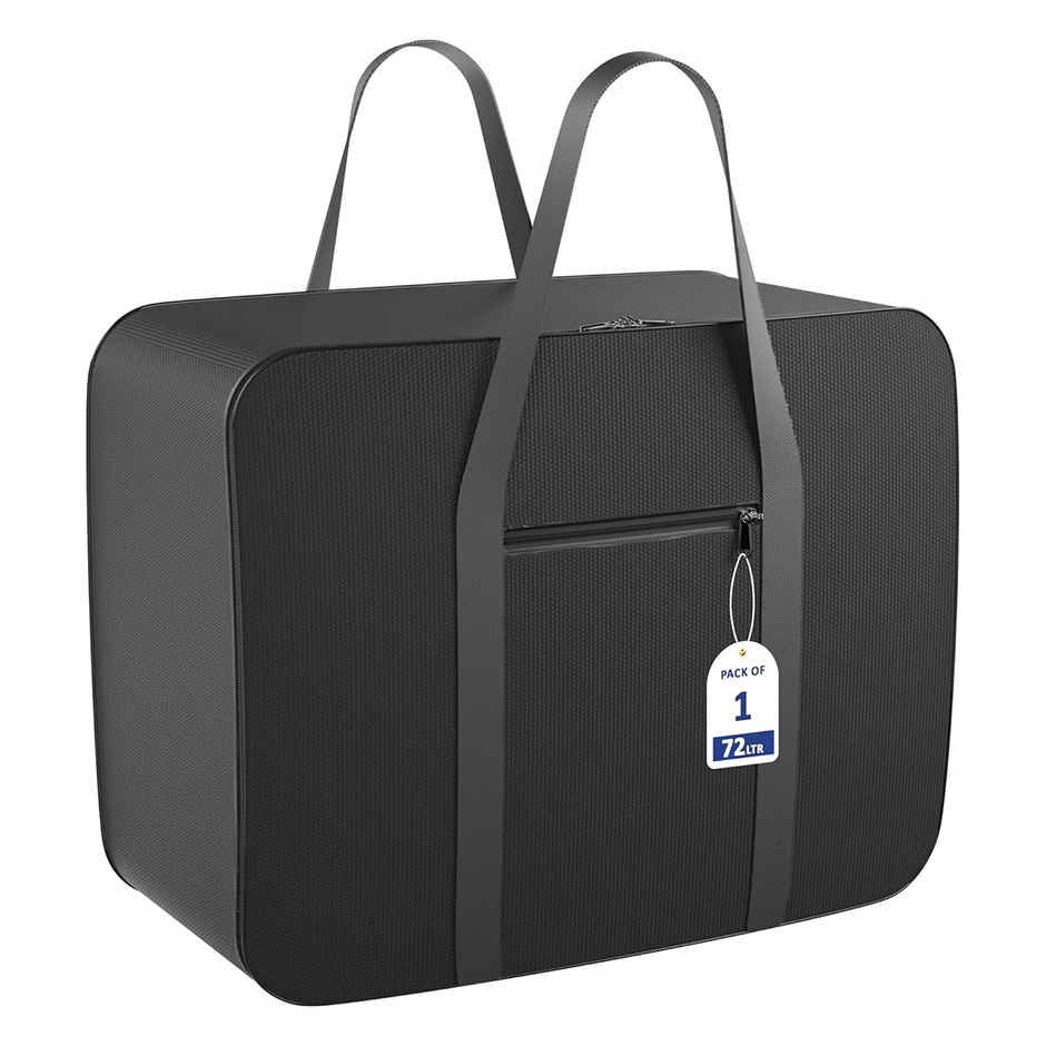 Kuber Industries Rexine Underbed Storage Bag | Clothes Organizer for Blanket & Comforters | Grey