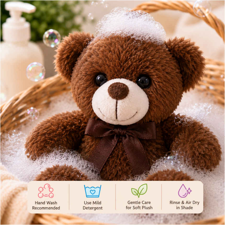ToyTales Teddy Bear Soft Toy | Plushie Stuffed Animal Toys | Birthday Gift for Kids | Brown | 25cm