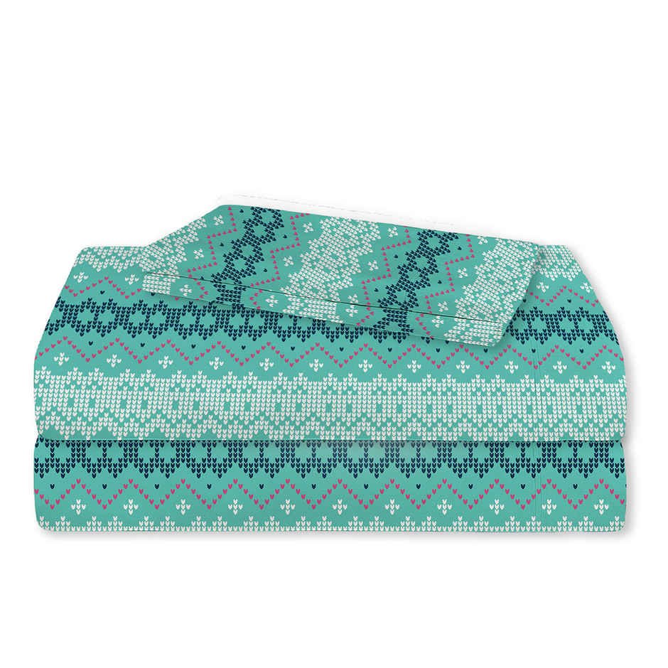 Home Elegance by myTrident Microfiber Bedsheet Set | Queen Size Double Bed sheet | 2 Pillow Covers | Pixels