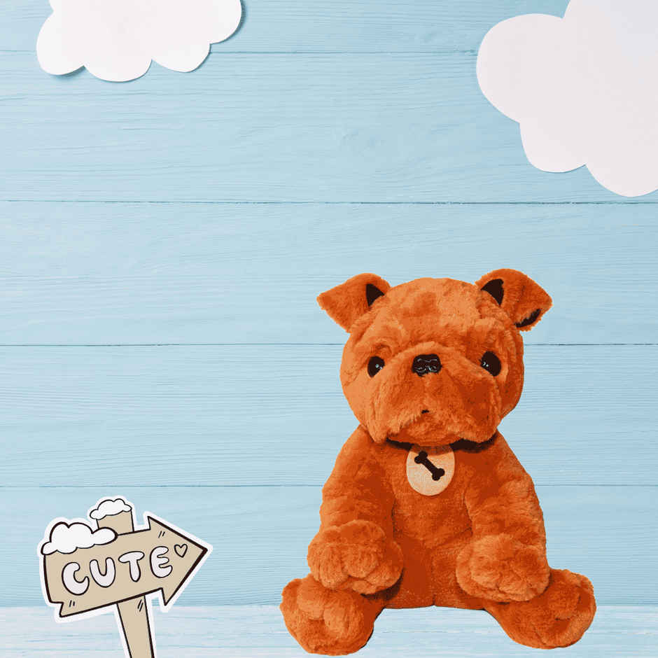 Soft Toy Dog Puppy Brown Stuffed Animal Plushie Toys For Baby Kids Girls Boys Cute Animal Toy Gift