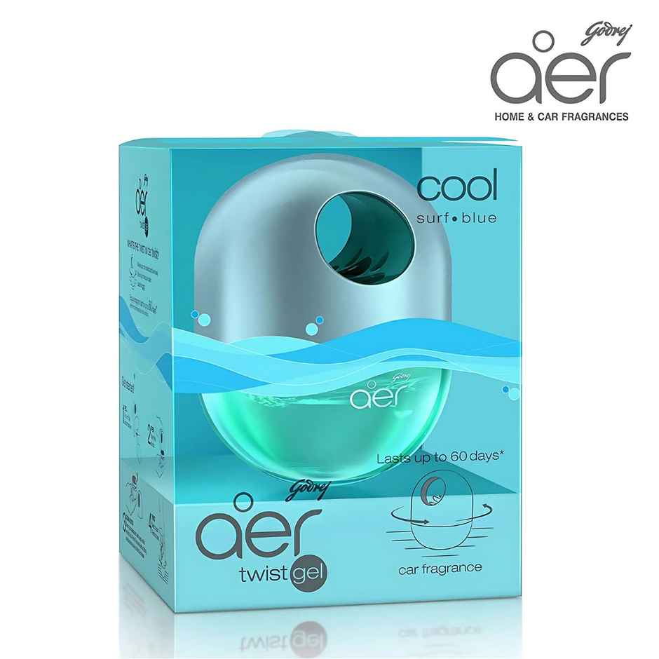 Godrej Aer Twist Car Air Freshener Gel Car Accessories Cool Surf Blue