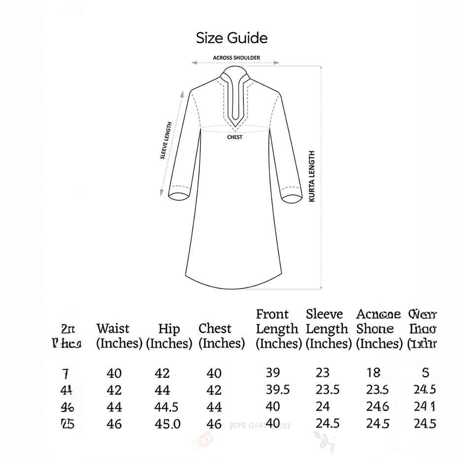 Mad Over Print Men's Silk Blended Kurta | Green - S