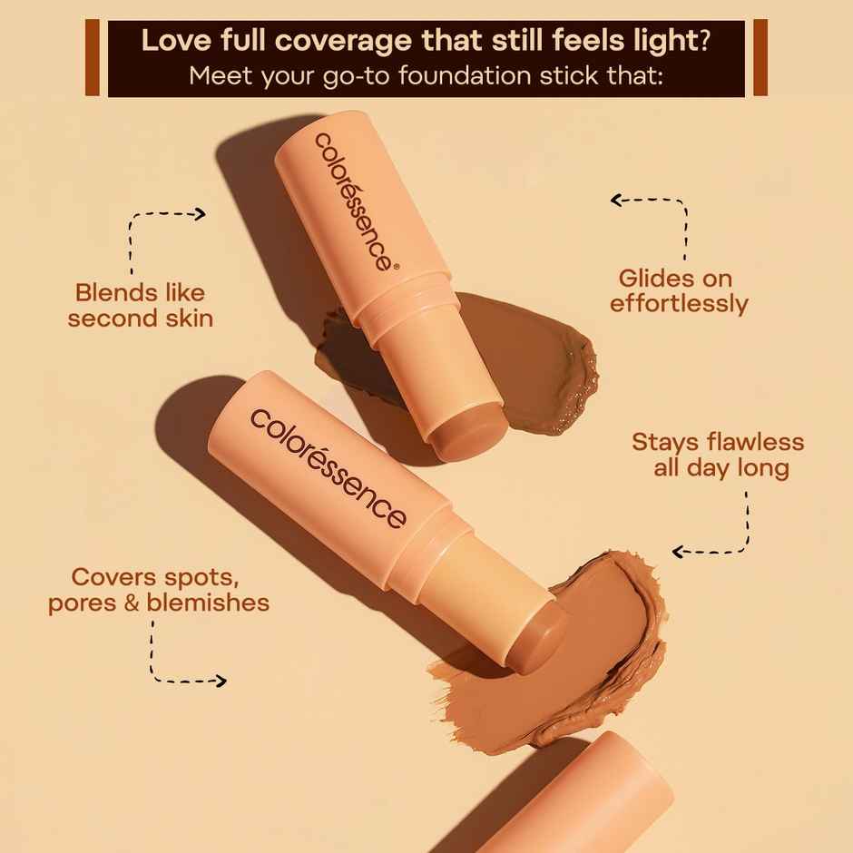 Coloressence Panstick Concealer Foundation Stick | Caramel Brown | Full Coverage | Long Lasting