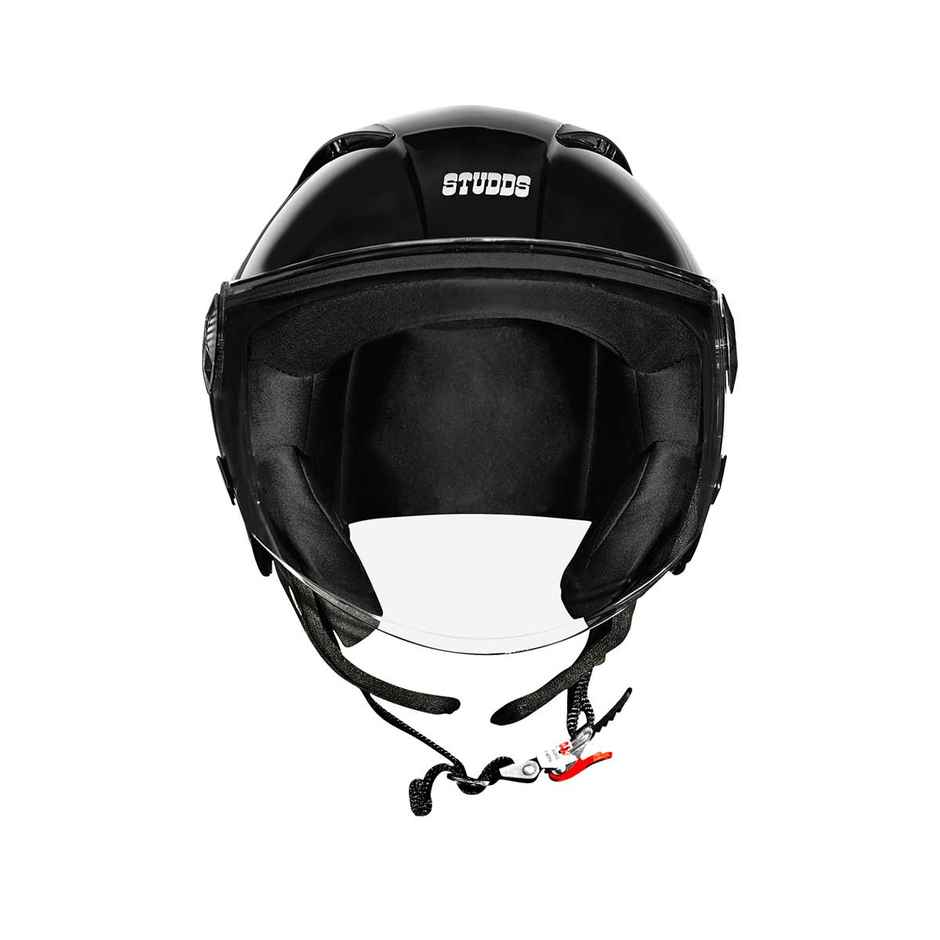 Studds Vogue Isi Certified Open Face Motorcycle Helmet For Men And Women With Visor (Black - L)