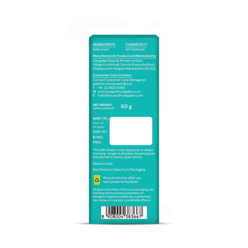 Campure Bhimseni Camphor Cone Air ,Car, Room Freshener