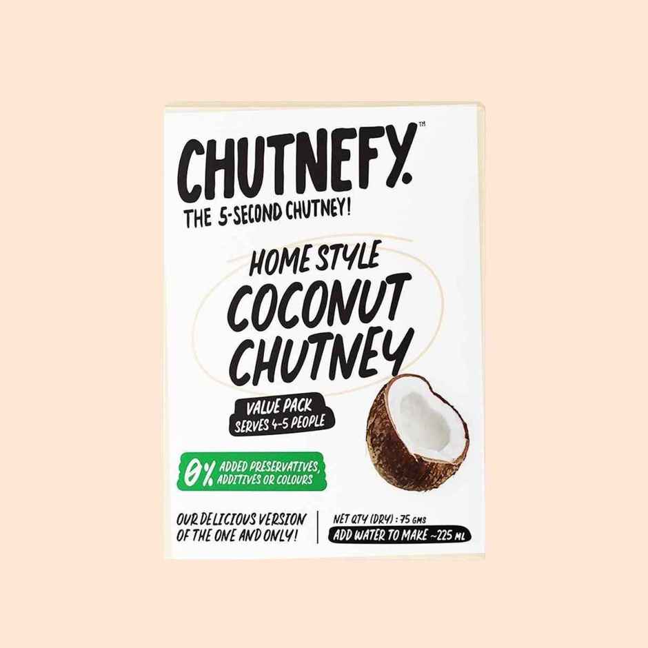 Chutnefy Coconut Chutney - Value Pack | Serves 4-5 People| - 0% Additives-Colours-Preservatives