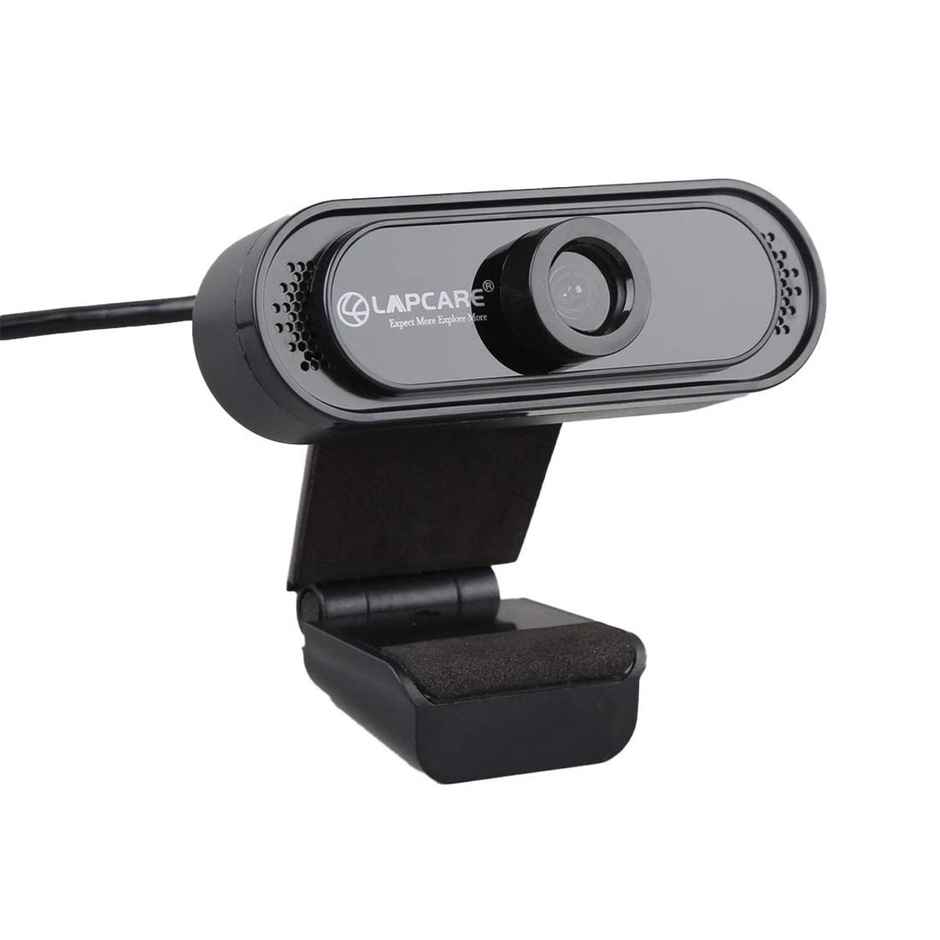 Lapcare Lapcam HD 720M P, Noise Isolated Microphone with Computer HD stremaing Web cam for Desktop & Laptop with mic with Wide Angle Lens & Large Sensor for Superior Low Light, Optical - Black