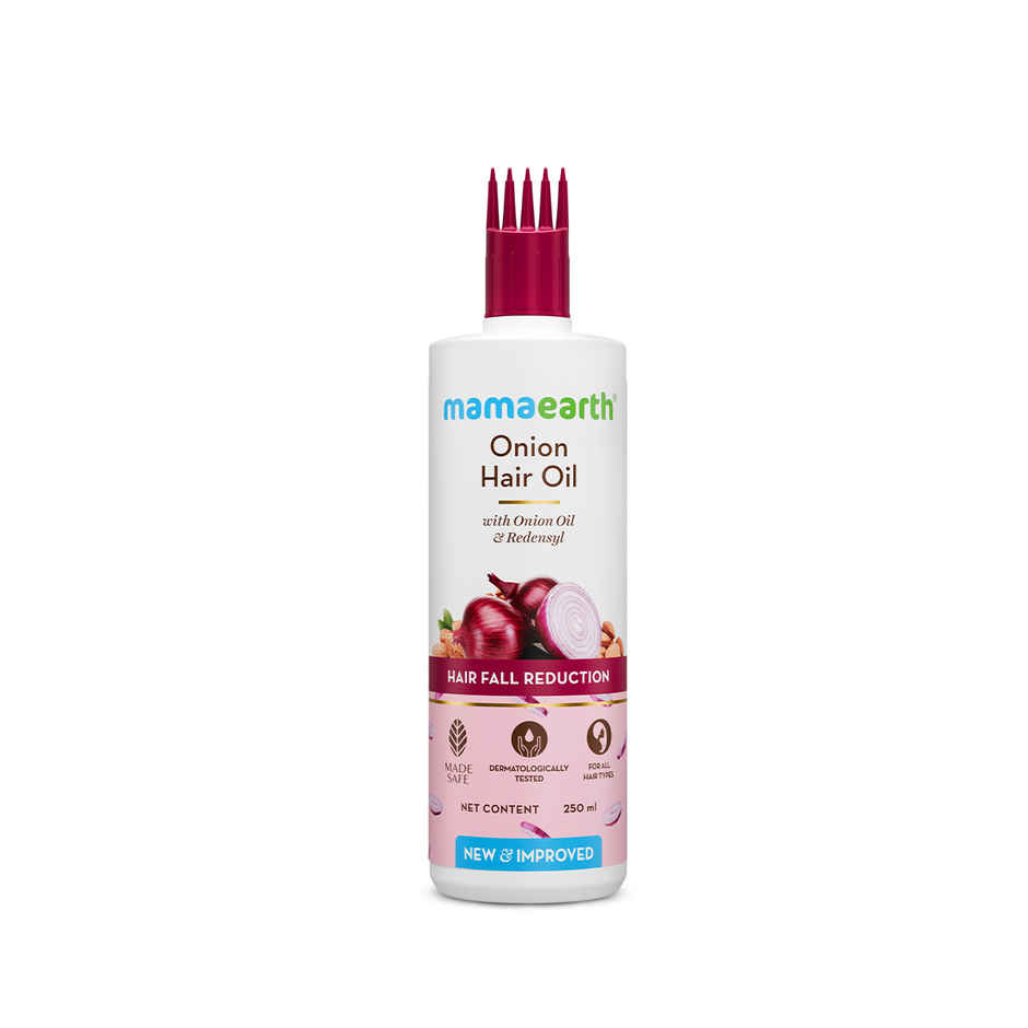 Mamaearth Onion Hair Oil for Hair Fall Control with Onion & Redensyl