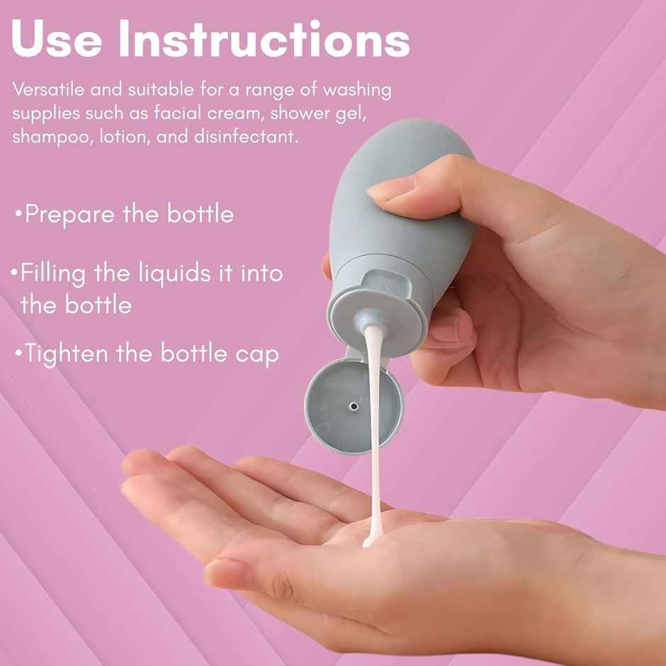 Beaute Secrets Travel Bottles for Toiletries Pack of 3 Leakproof Mini Travel Essentials