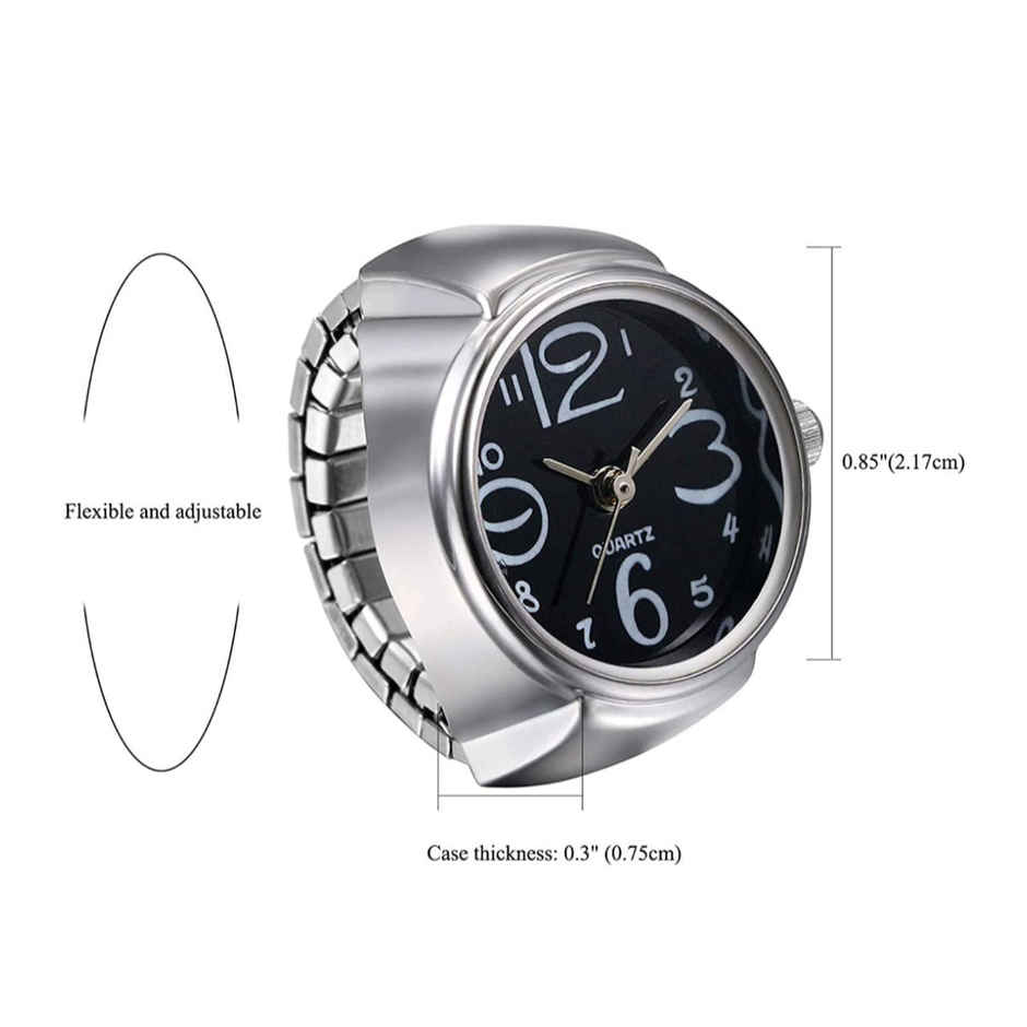 YouBella Jewellery Stylish Finger Ring Watch Jewellery Alloy Silver Plated Ring for Women and Men