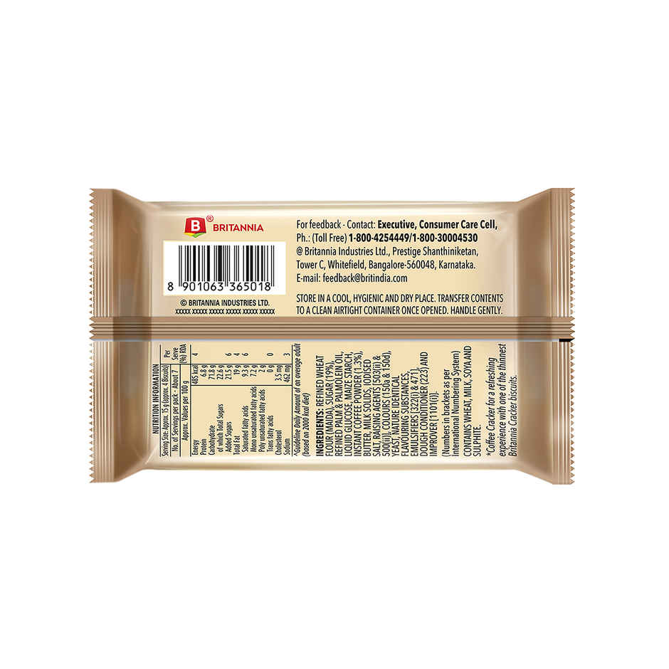 Britannia Biscafe Super Thin Coffee Flavoured Crackers | Combo