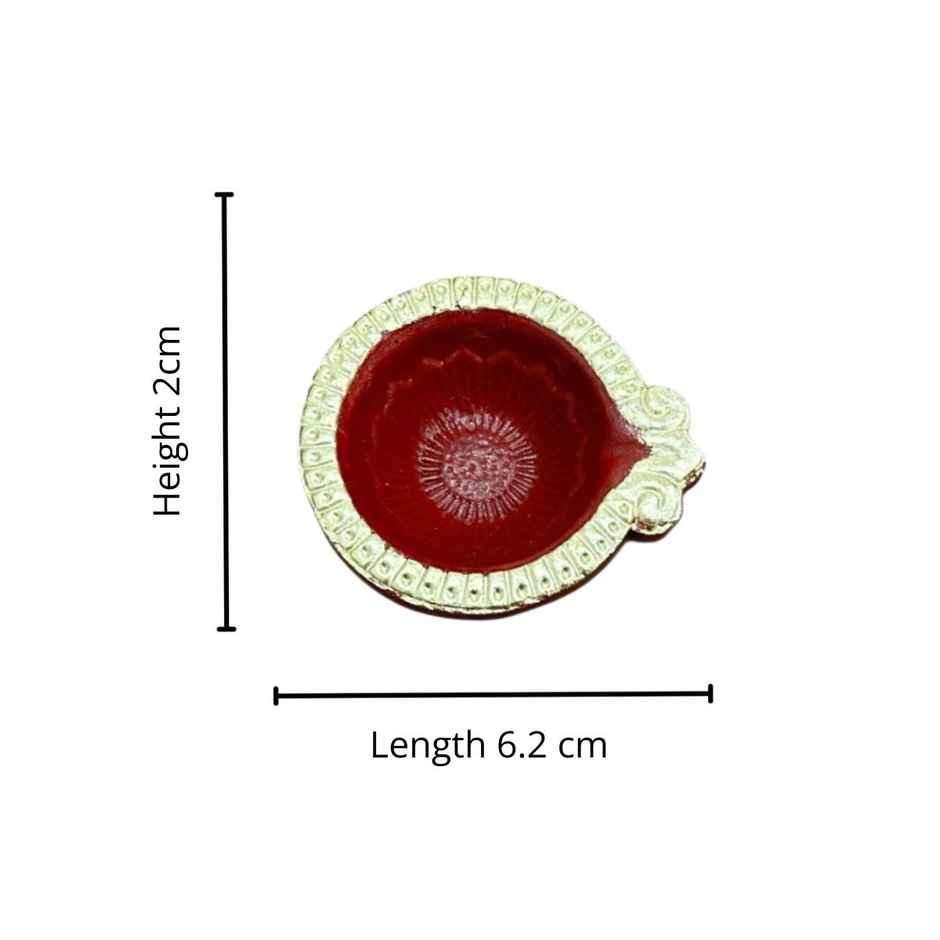 Multicolor Kanak Diya | Pack Of 12 | Designer Clay Diya | DiaCraft