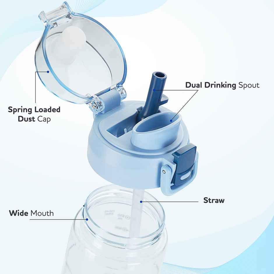 Kolorr Glide + 750 ml Bottle | Light Blue & Blue | Ideal for Travel & Everyday Hydration