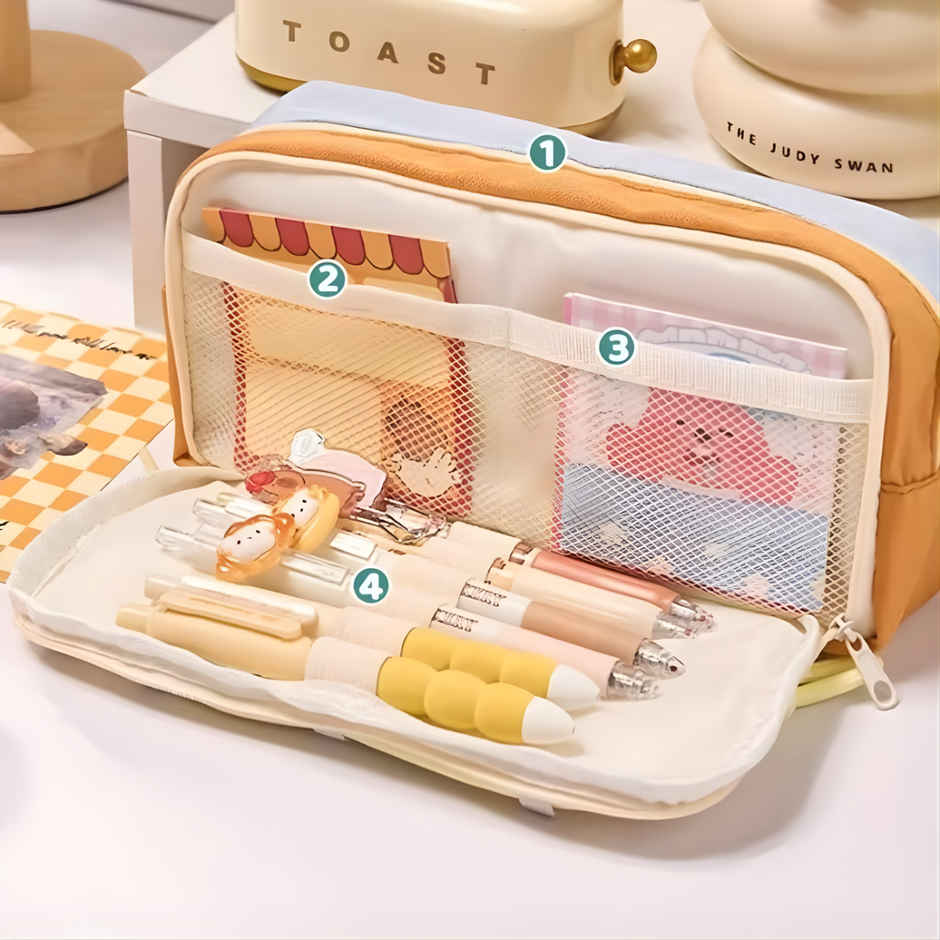 Fablue Nice Day Pencil Pouch | Red Biege