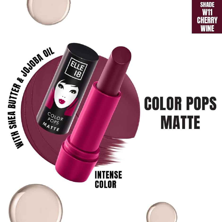 Elle 18 Color Pop Matte Lip Color W11 Cherry Wine