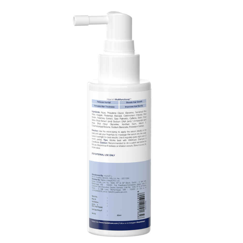 WishCare Hair Growth Serum Concentrate |Redensyl, Anagain,Biotin,Keratin &Rice Water |In-Vivo Tested