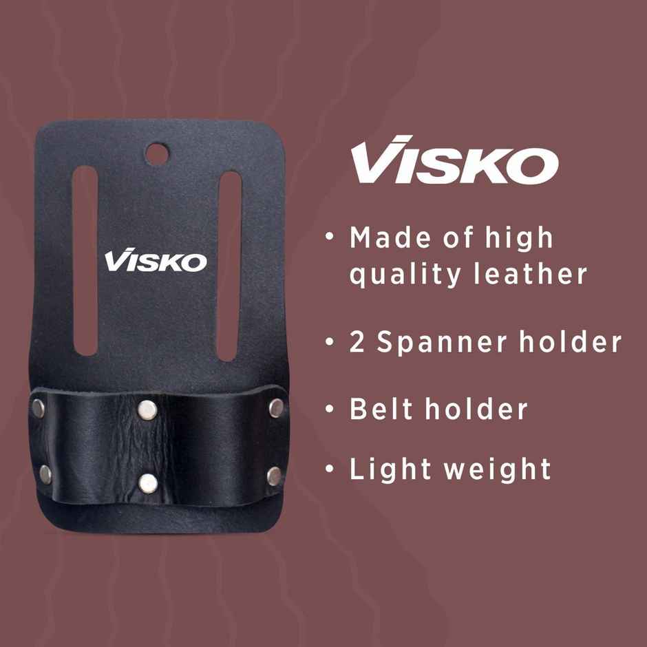 Visko Vlb 020 Leather 2 Spanner Holder Heavy Duty Leather Tool Holster | Number Of Pockets - 0