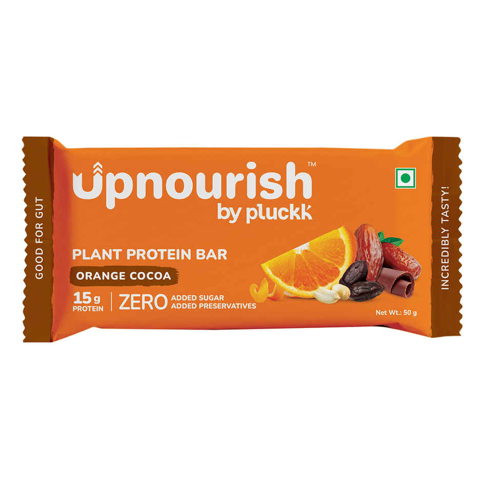 Chocolate Orange Protein Bar - No Refined Sugar | 15 g Complete Protein | Upnourish by Pluckk