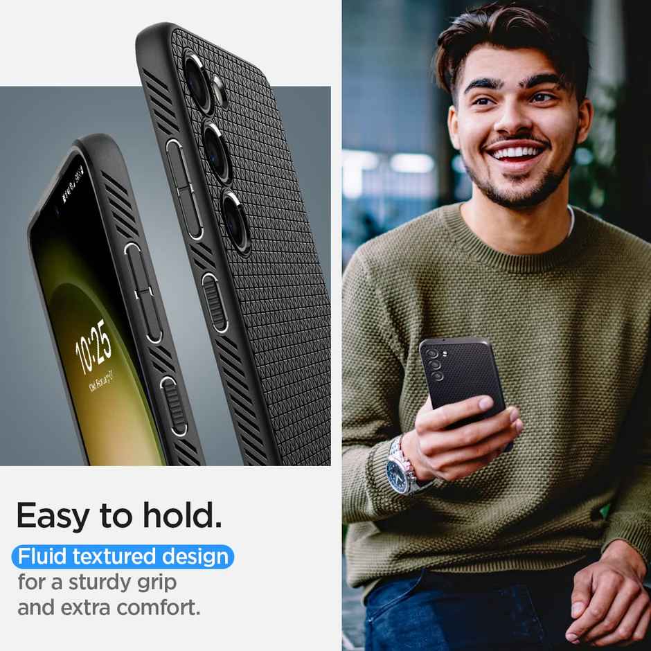 Spigen Liquid Air Back Cover Case Compatible with Galaxy S23 (TPU | Matte Black)