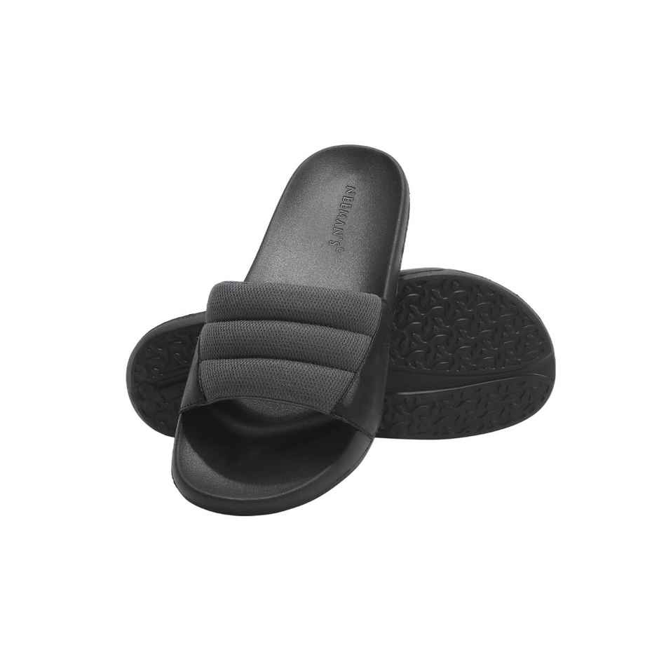 Neeman's Men's Squooshy Slides | Grey & Black - UK 7