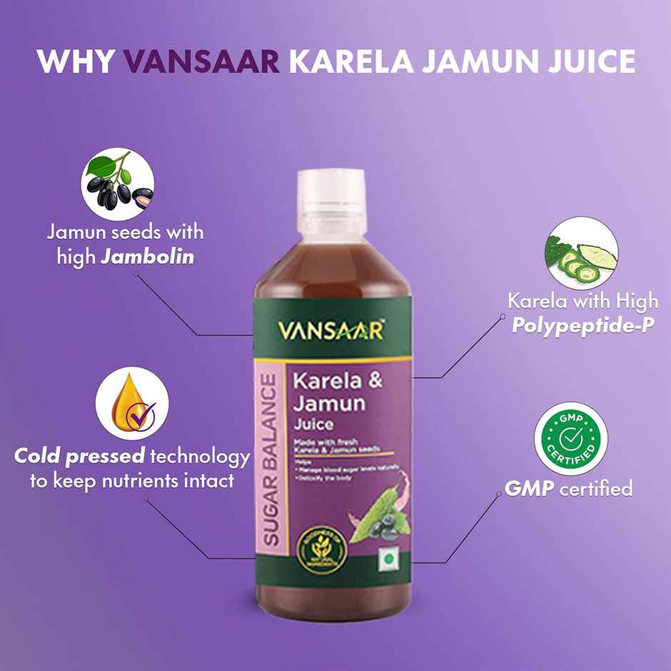 Vansaar 45+ Karela Jamun Juice