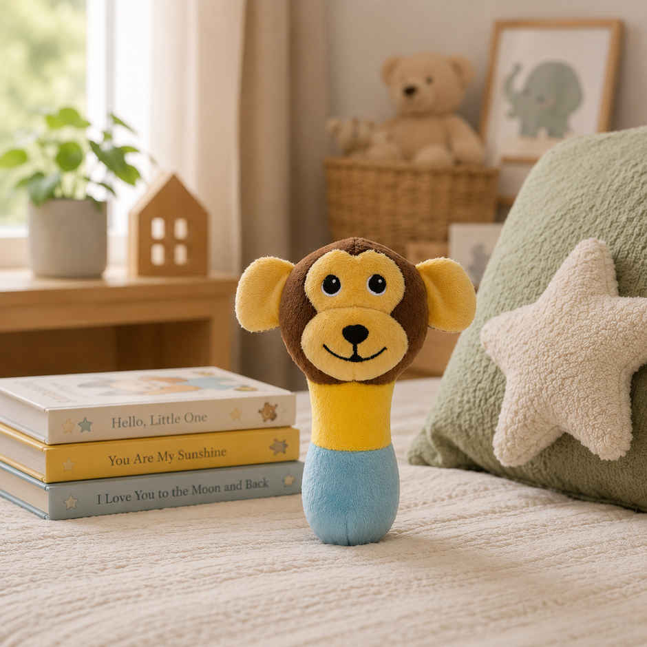 Zoowee Playful Monkey Rattle Soft Toy | 16 cm