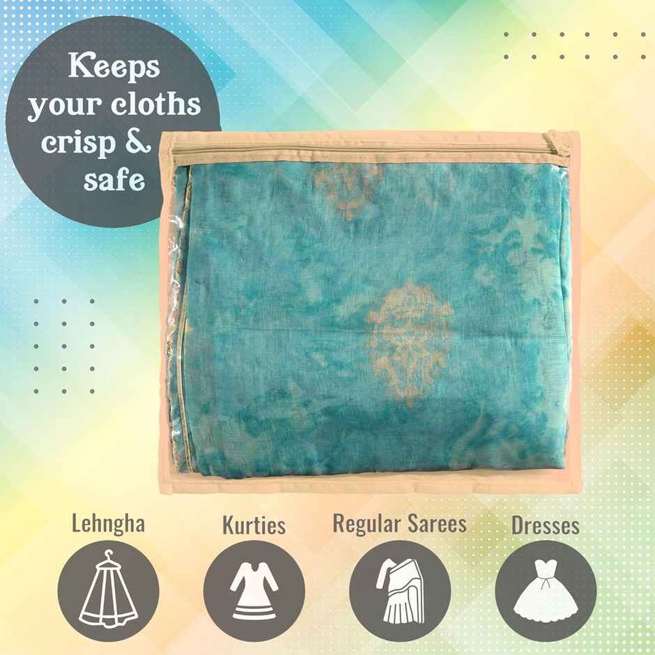 Kuber Industries Clothes Organizer (Pack of 24) | Saree | Salwar Suit | Lehenga | Multicolor