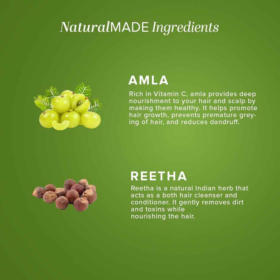 Khadi Natural Amla And Reetha Hair Cleanser | Promotes Hair Growth And Strenghtens Hair
