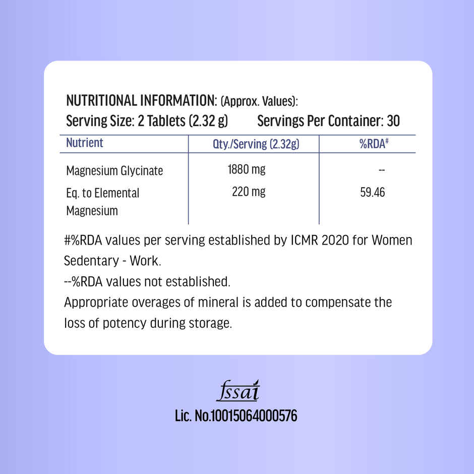 hk vitals Magnesium Glycinate | 1880mg