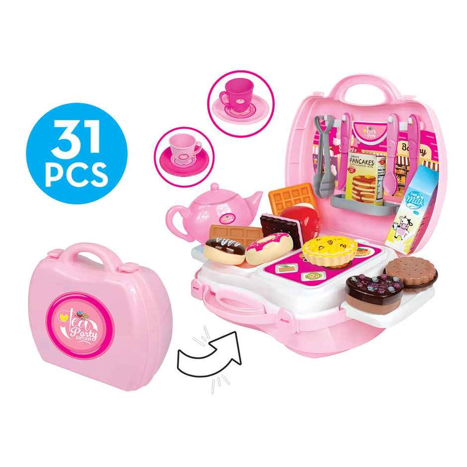 ITOYS Unicorn Tea Party Suitcase Kitchen Play Set