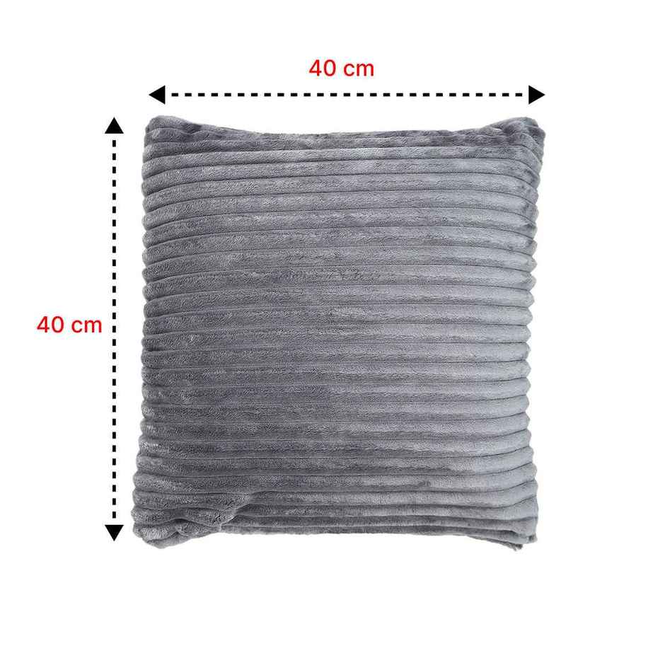Status Ribbed Memory Foam Cushion 40 x 40 Cm - Grey