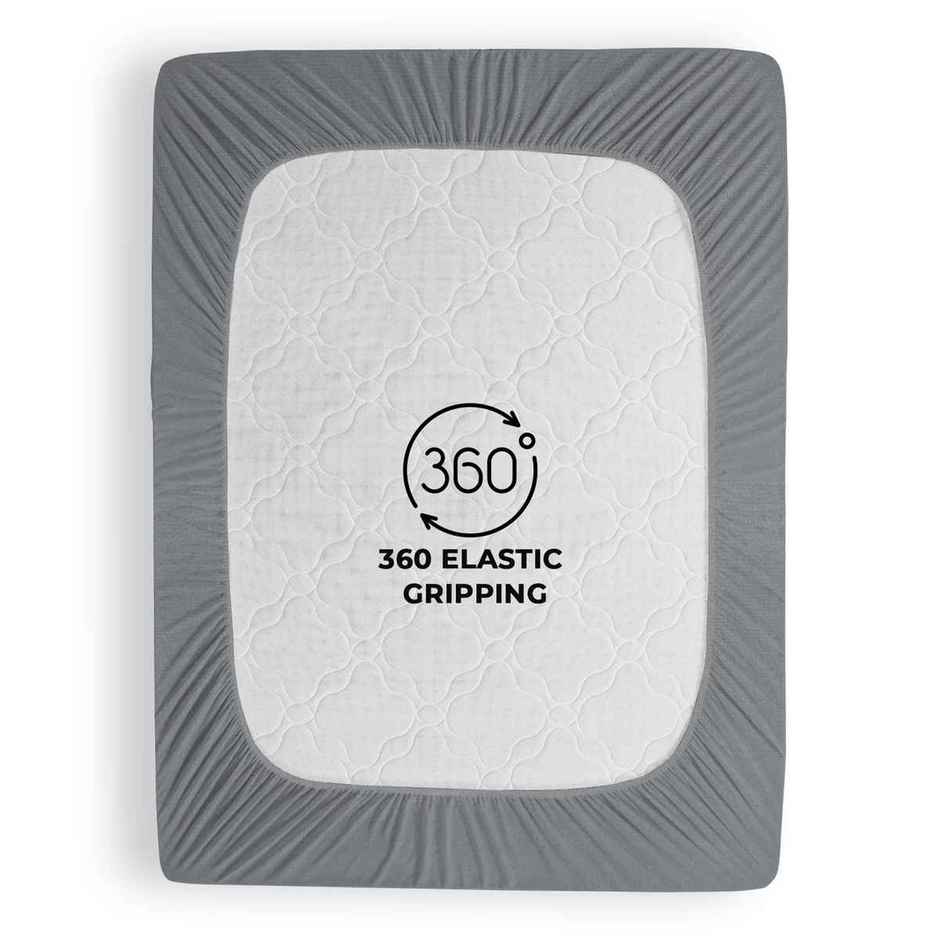 Story@Home Terry 100% Waterproof and Dustproof King Size Mattress Protector Gray | 78 x 72 Inch