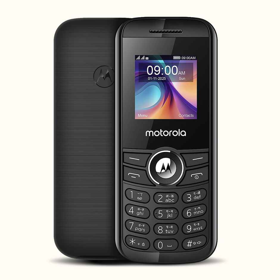 Motorola A100 Single SIM Keypad Phone | Long Lasting Battery | Loud Sound | Wireless FM | Black