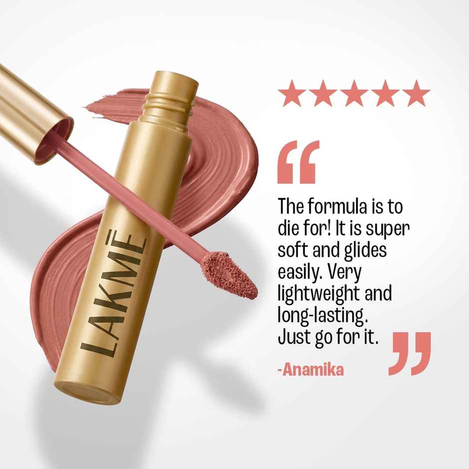Lakme Double Duty Lip & Cheek Mousse Matte Lipstick & Soft Blush, Rosy Plum