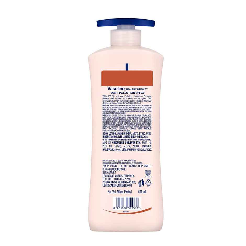 Vaseline Sun Protect Spf 30 Body Lotion, Reduces Tan Lines In 7 Days, Uva + Uvb Pa+++