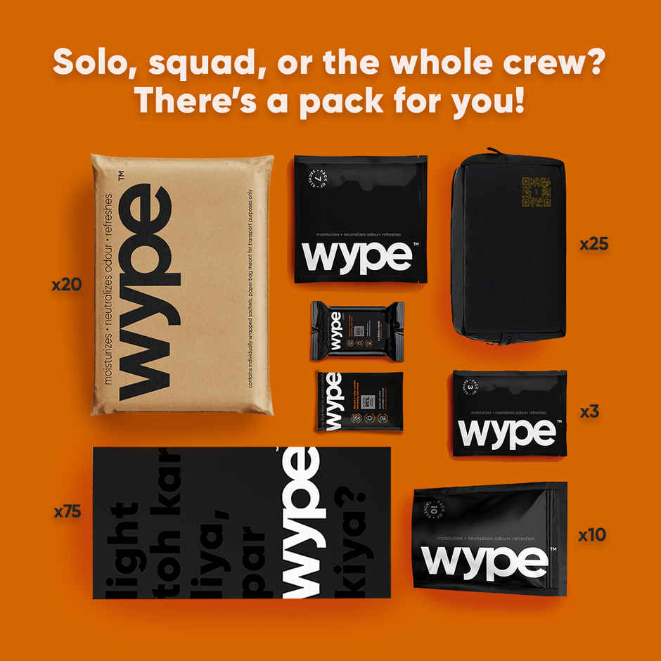 Wype - After - Smoke Odour Neutralizing and Refreshing Wet Tissue