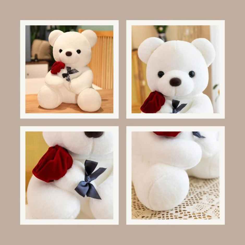 Dearjoy Teddy Bear With Rose | 28 cm