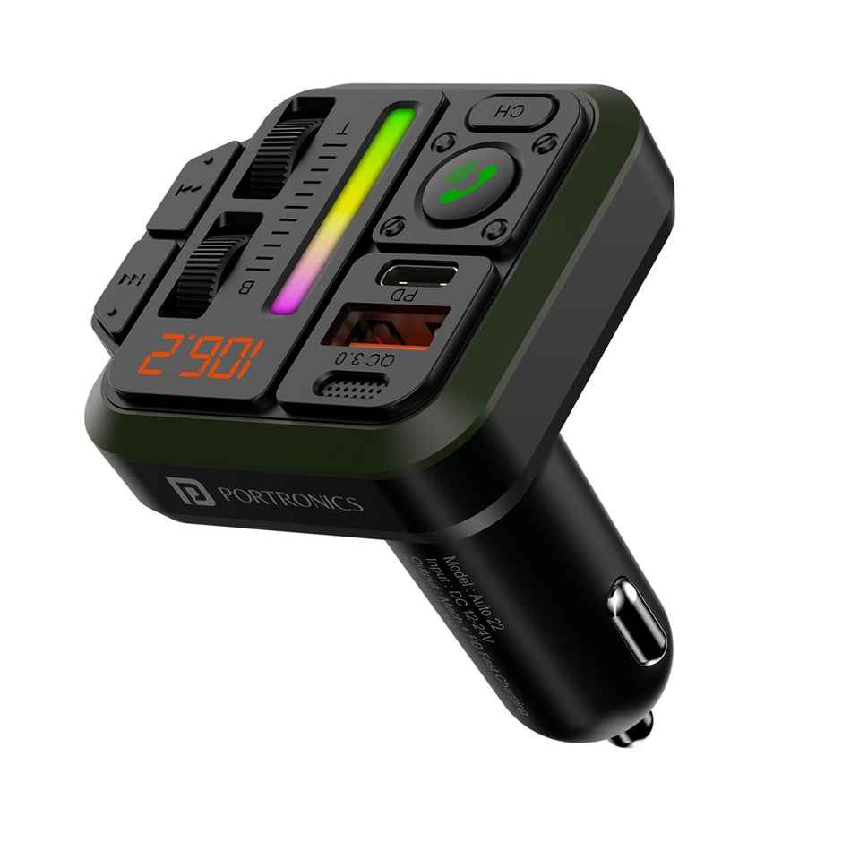 Portronics Auto 22 20W Smart Audio Connecter for Cars