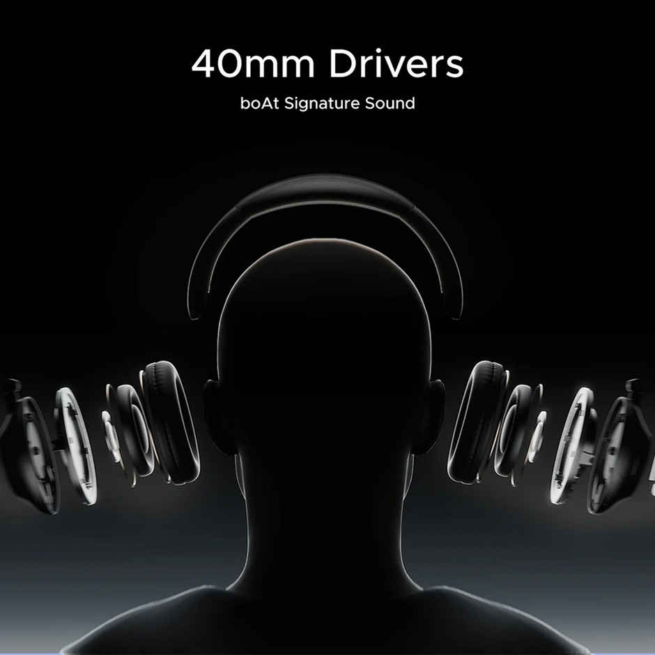 boAt Rockerz 650 Pro Bt Headphones W/ Dolby Audio | 80H Playtime | Iris Black