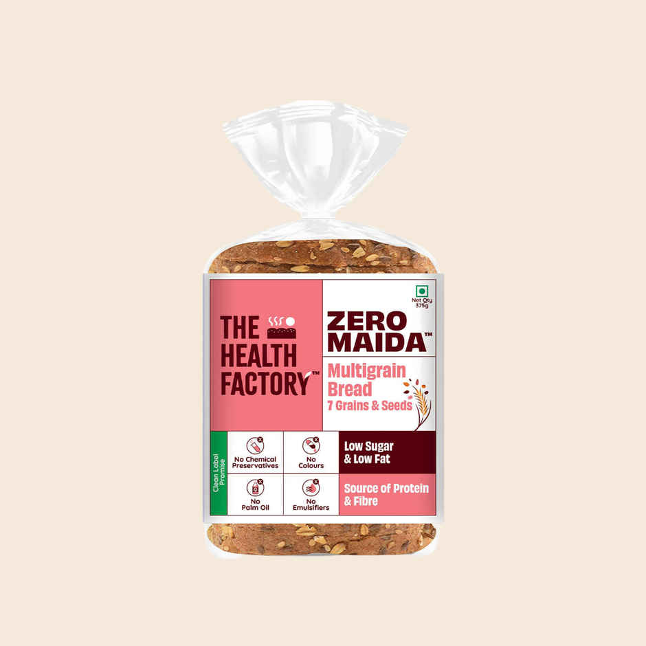 The Health Factory Multigrain Bread | Zero Maida | 7 Grains & Seeds | Whole Wheat Bread