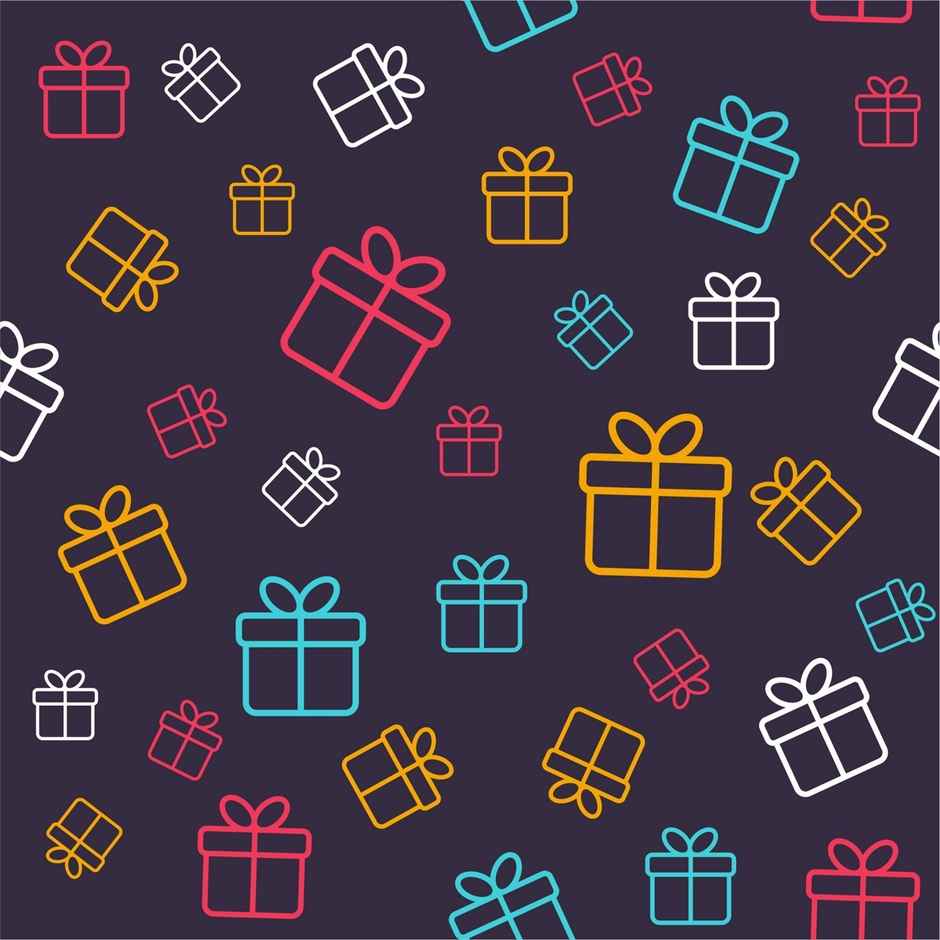 Paperpep Blue Gift Boxes Print Gift Wrapping Paper | 19 x 29 Inch | Pack Of 5 Sheets | In Roll Pack