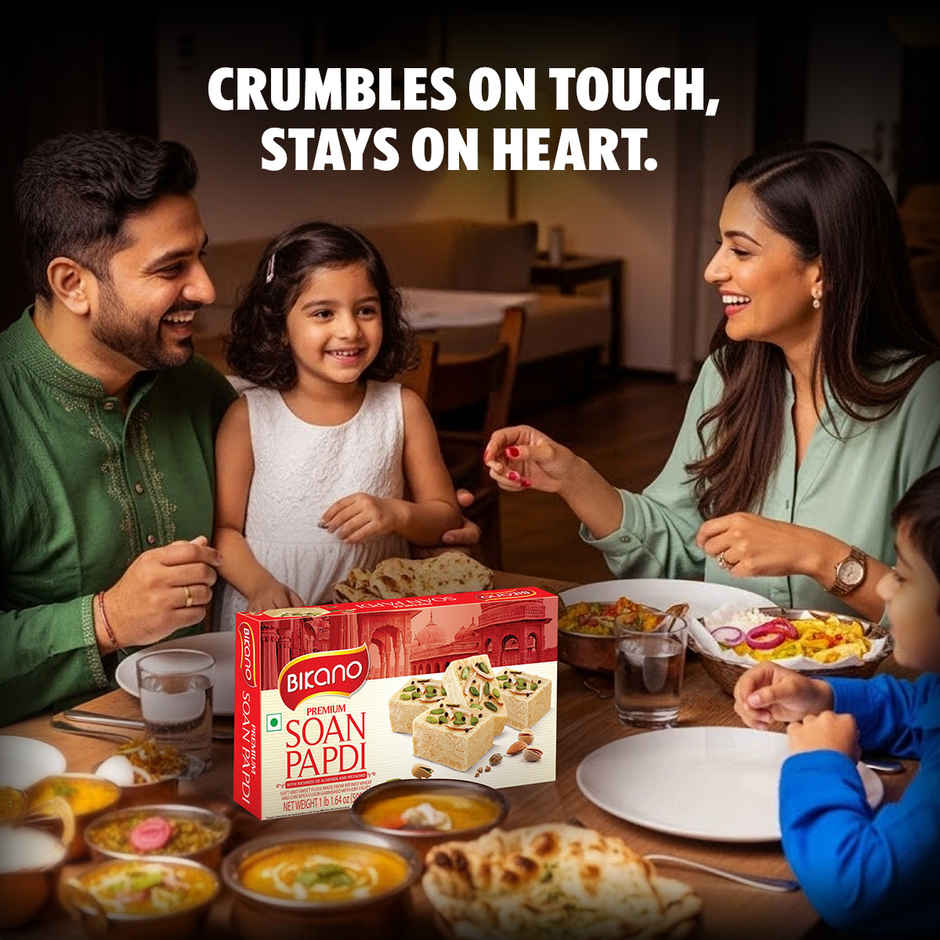 Bikano Premium Soan Papdi | Traditional Indian Sweet | Crispy & Flaky Mithai with Rich Taste