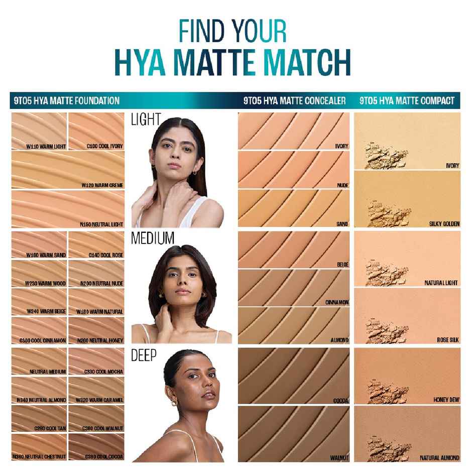 Lakme 9to5 Hya Matte Foundation + Hyaluronic Acid | Warm Natural