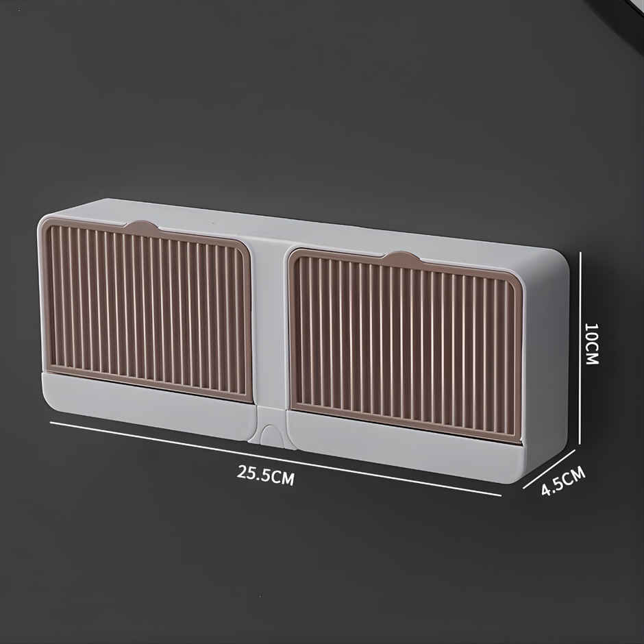Zedak Double Bar Bathroom Soap Case | Holder | Beige