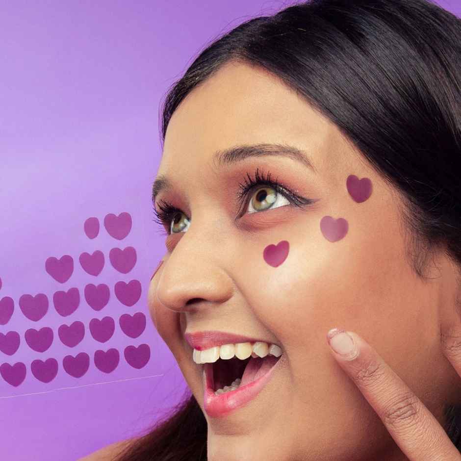 Gush Beauty Dart It Hydrocolloid Pimple Patches | For Healing Acne, Zits and Blemishes | Purple heart